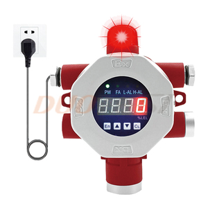 Détecteur de gaz fixe en aluminium haute précision DUOTESI 24V avec alarme sonore et lumineuse pour gaz combustibles/H2S/gaz de combustion - Product Image 1