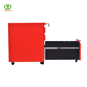 Yinlong nhà máy thép di động bệ 3 ngăn kéo di động Tủ hồ sơ lăn bệ di động văn phòng kim loại lưu trữ tủ - Product Image 6