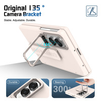 Étui pliable multifonction large pour Samsung Galaxy Z Fold 8 avec sangle rétractable, cadre de protection de l'appareil photo, béquille et protection intégrale antichoc