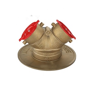 High Quality FM Cast Brass Firefighting Equipment Straight Dept Production Siamese Connection Clapper For Fire Sprinkler Use
