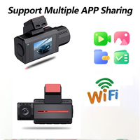 2025 nouvelle caméra DVR de voiture 5K double objectif 5K + 2K caméra de boîte noire avant et arrière avec résolution 1080p et 5G Wifi noir Dashcam