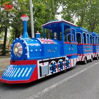 Train touristique sans rails pour parc extérieur, train de parc d'attractions, train de dessin animé Dotto, LED personnalisé pour parc de safari et aire de jeux