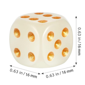 Dados que Brillan en la Oscuridad Passen de 16 mm con Esquinas Redondeadas y Puntos Dorados en Seis Caras para Juegos, Edad 14+ - Product Image 4