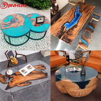 Dessus de table en résine époxy coulée profonde cristal liquide Transparent AB résine époxy pour table en bois artisanat colle adhésive en bois