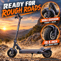 Trottinette électrique adulte 1200W 48V 18Ah longue portée pliable tout-terrain double suspension frein à disque vente en gros usine