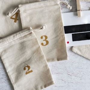 Petite pochette en coton anti-poussière avec cordon de serrage double, pochette recyclable pour artisanat, autocollants, cadeaux, bougies et cadres photo - Product Image 2
