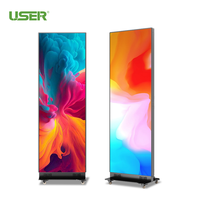 Pantalla LED a Todo Color USER P2 640x1920, Gabinete de Carteles Móvil para Interiores y Exteriores, Control por Wifi, Resistente al Agua IP65, 170