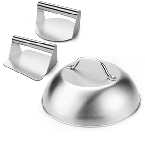 Trituradora <span class=keywords><strong>de</strong></span> <span class=keywords><strong>hamburguesas</strong></span> espesada <span class=keywords><strong>de</strong></span> acero inoxidable, cúpula <span class=keywords><strong>de</strong></span> fusión <span class=keywords><strong>de</strong></span> queso y prensa <span class=keywords><strong>de</strong></span> <span class=keywords><strong>hamburguesas</strong></span>, Kit <span class=keywords><strong>de</strong></span> barbacoa - Product Image 1
