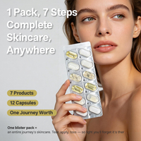 Kit de Voyage Régénérant OEM GHK-Cu au Peptide de Cuivre Bleu pour une Routine Complète de Soins en 7 Étapes et Soin du Visage Portable