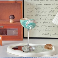 Gobelet à vin unique et créatif en coquille de conque naturelle, en forme d'escargot de mer, verre à cocktail doré, verre à martini pour anniversaire