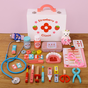 ชุดของเล่นไม้เสริมพัฒนาการสำหรับเด็ก ชุดคุณ<span class=keywords><strong>หมอ</strong></span> ชุดทันตแพทย์ ของเล่นบทบาทสมมติ ปลอดสารพิษ ผิวเรียบเนียน ขัดเงา - Product Image 6