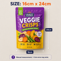 Op maat bedrukte staande pouches, flexibele plastic verpakkingen voor chips, popcorn, gedroogd fruit en groenten