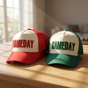 Fashion 100% Cotton Twill Two-Tone <b>Letter</b> Custom 3D Embroidered Logo Unisex Sporty Adjustable 5-Panel Baseball Cap Adults Image - Product Image 3