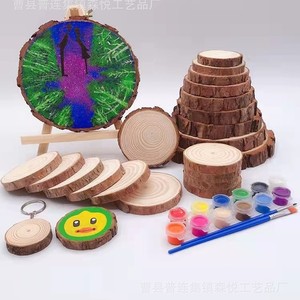 Wooden Round Chips For Crafts And Decorations Natural <b>Wood</b> <b>Slices</b> For Diy Projects And Party Supplies - Product Image 4