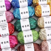 Metallic Melange Eco-Polyester T-Shirt Yarn for Handmade Bags