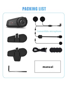 Maxto MX1รถจักรยานยนต์ชุดหูฟังบลูทูธ2คน, หมวกกันน็อคมอเตอร์ไซค์อินเตอร์คอม800M Intercommunication - Product Image 6