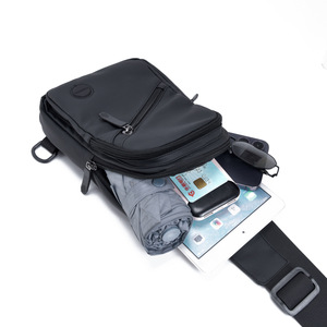 Men's Crossbody Bag Oxford Cloth Water Resistant Large Capacity Everyday Use Gray Black Green Blue Solid Color - Product Image 4