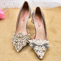 Patchs brodés à coudre, strass, appliques de perles, motifs de sequins, perles, DIY, chaussures à talons hauts, fleurs, vêtements, accessoires de chapeaux