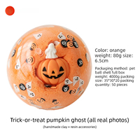 Jouet Squishy Halloween à remplir soi-même, avec liquide transparent et pièces de pâte à modeler au centre, figurine 3D miniature, à remontée lente