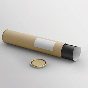 Moderno y Elegante Tubo de Cartón Rígido Cilíndrico con Estampado en Caliente para Artículos Promocionales, Tubo de Papel para Póster - Product Image 1