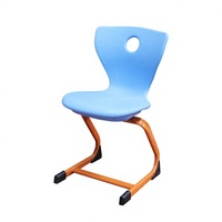 Chaise d'étude moderne avec accoudoirs en métal pour l'école, pour les élèves