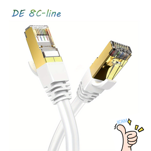High Speed Stable CC Europe Egygold 8line Internet Connection <b>Cable</b> Patch Cord Gold-plated RJ45 Connector Icam Germany 12 Months - Product Image 1