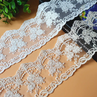 Erkoumi 3.3 pouces bordure broderie ruban délicat couronne ruban dentelle coupe pour artisanat mariée robe de mariée Applique décoration