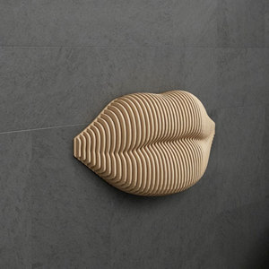 Décoration murale en bois sculpté 3D style crème M43, art mural cannelé DIY avec appliques pour fond de canapé de <span class=keywords><strong>salon</strong></span> haut de gamme - Product Image 4