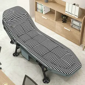 Tragbares verstellbares weiches Kissen & Bett Zwei in einem Büro Liegendes Metallrahmen-Klapp bett für Erwachsene