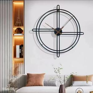 Horloge <span class=keywords><strong>murale</strong></span> décorative en métal moderne de luxe de 70 cm, grande taille, pour la maison, le salon, quartz silencieux - Product Image 1