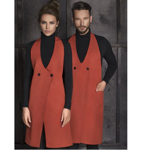 Delantal conjunto restaurante uniformes alta calidad nuevo diseño personalizado Hotel camisa clásica y moda <span class=keywords><strong>camarero</strong></span>/camarera ropa <span class=keywords><strong>de</strong></span> trabajo TWILL - Product Image 4