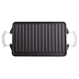 <span class=keywords><strong>Lodge</strong></span> Pre-experimentado de <span class=keywords><strong>hierro</strong></span> fundido parrilla Pan con ayudar a manejar - Product Image 1