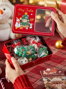 Nhà sản xuất bán buôn hộp thiếc tròn đựng bánh quy, kẹo Giáng sinh trống rỗng - Product Image 3