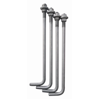 Poteau d'éclairage droit en acier Ledfora 20 25 30 pieds, lampadaire extérieur électrique, finition galvanisée à chaud, garantie 5 ans, 160