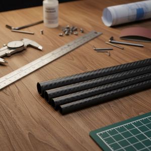 Tubo Redondo de Fibra de Carbono SHENYU 3K, 5mm de Espesor, Ligero y de Alta Resistencia para Estructuras de Drones y Soportes Industriales - Product Image 1