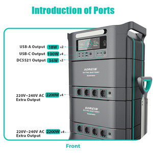 Estación de Energía Portátil Sorein 2026, Generador Solar con Inversores, 6394Wh 4400W, Linterna, para Auto, Superventas - Product Image 1