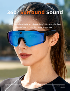 V06 AI Smart Sports <b>Camera</b> <b>Glasses</b> 8MP 1200P Video AI Anti-Shake IP54 Bluetooth Translation - Product Image 5