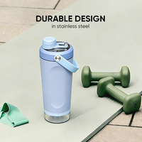 Botella Mezcladora de 26 oz con Logotipo Personalizado, Tapa Abatible, Libre de BPA, Vaso Mezclador de Proteínas con Asa para Fitness y Viajes