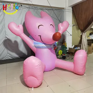 Custom Inflatable Cartoon Animal Model Pink Advertising Inflatable Fox Suit