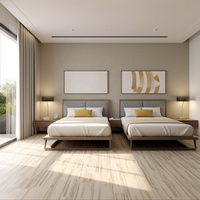 Juego de Muebles de Dormitorio de Hotel de Melamina Moderna y Lujosa para Hoteles y Apartamentos de 5 Estrellas, Tamaños Personalizados, Suite Completa para Habitaciones de Huéspedes