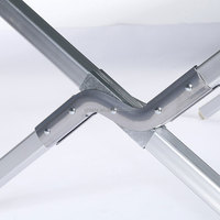 Lit de camping pliable en aluminium pour l'extérieur - Portable, résistant aux UV, durable pour une utilisation à l'hôtel et dans le salon