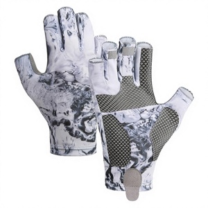 Customized Nylon UV Protection Summer Fishing <b>Gloves</b> Thickened Palm Protection Non-slip Breathable Unisex Outdoor Hook Loop - Product Image 3