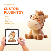 Jouets en peluche personnalisés en forme de cheval, cadeaux pour enfants, conception de logo d'entreprise, nouveaux jouets en peluche personnalisés en forme de cheval