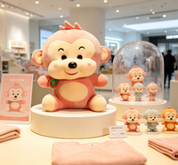 Boneka Plushie Monyet Lucu, Boneka Hewan Lembut untuk Hadiah Ulang Tahun Anak