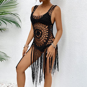 Traje <span class=keywords><strong>de</strong></span> <span class=keywords><strong>baño</strong></span> hecho a mano <span class=keywords><strong>de</strong></span> ganchillo 3D flor borla Bikini cubrir traje <span class=keywords><strong>de</strong></span> <span class=keywords><strong>baño</strong></span> verano playa Vestido <span class=keywords><strong>de</strong></span> punto Tankinis cubrir para mujeres - Product Image 4