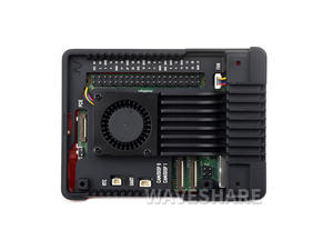 用于覆盆子皮5的氩NEO铝合金外壳，内置冷却风扇，黑色/红色，可拆卸顶盖，覆盆子皮5 - Product Image 4