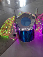 2025 nouvelle couleur changeante ensemble de tête de perruque Led Light up tenue de technologie future
