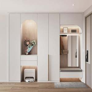 High-End Solid Wood Shoe <b>Storage</b> <b>Bench</b> Custom Entryway Partition Cabinet Eco-Friendly Design - Product Image 2