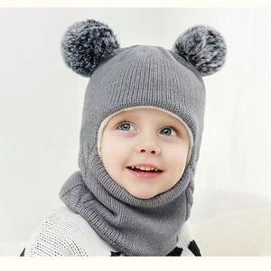 Gorro de Protección Facial para Bebés, de Forro Polar Grueso y Cálido para Otoño e Invierno, con Diseño de Imagen Impresa Digitalmente en Poliéster/Algodón - Product Image 3