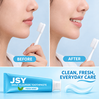 Dentifrice au fluorure 100g à la menthe fraîche pour routine de brossage quotidienne des adultes et sensation de bouche propre, tube bleu, marque privée